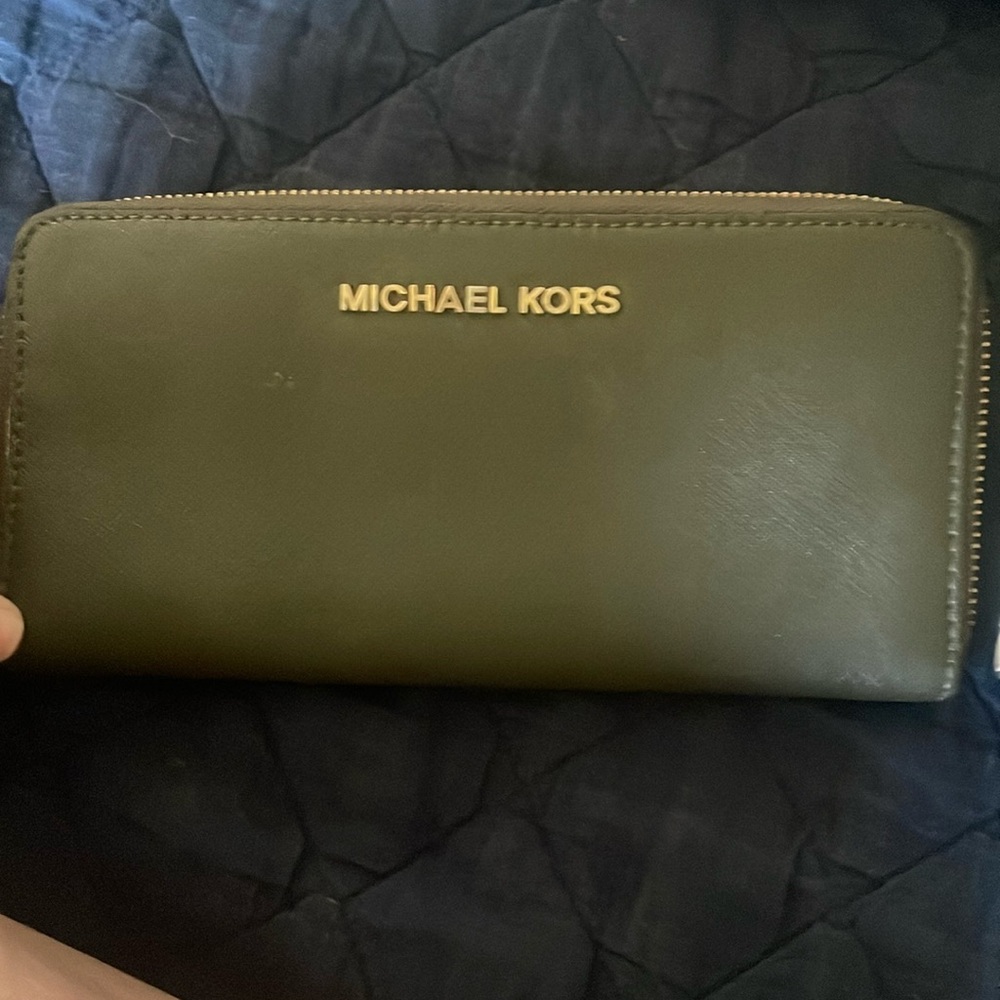Michael kors green wallet